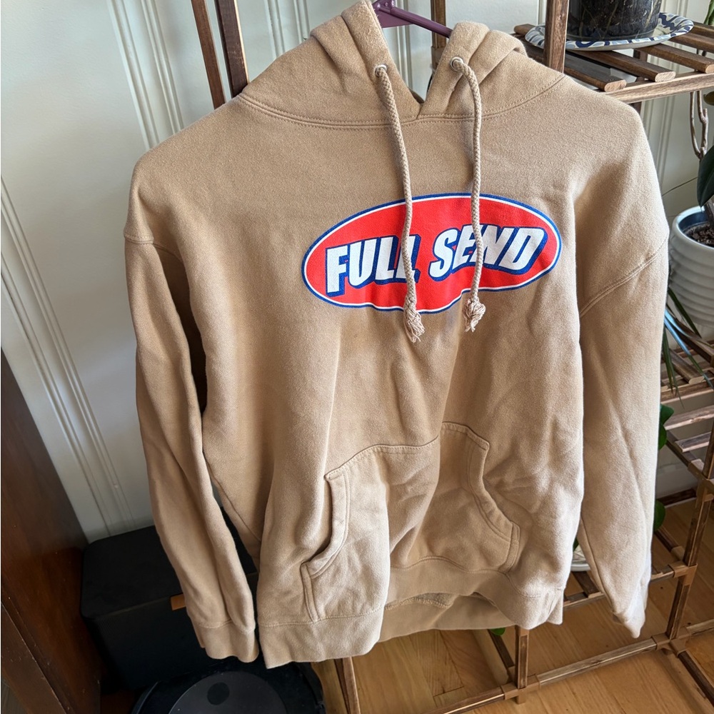 Men's Tan full send sweatshirt